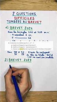 Brevet de maths : 2 exercices qui ont piégé tout le mon... #Shorts #maths #exercices #corrections