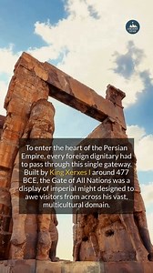 The Gate of All Nations, built in 477 BCE by Xerxes, greeted dignitaries to the vast Achaemenid Empire. Its scale and art reveal the might of the First Persian Empire. Constructed during the reign of Xerxes I (486–465 BCE), the Gate of All Nations served as the primary entrance to the royal palace complex at Persepolis. Its design was a feat of Achaemenid architecture, featuring a grand central hall supported by four large stone columns. The structure had three monumental stone doorways, with th