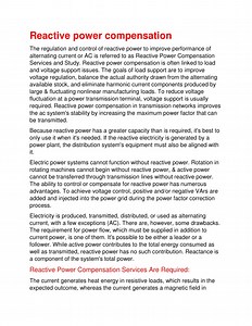 Reactive power compensation - SlideServe