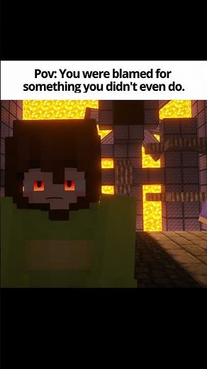 Chara made me do it 😔 #minecraft #memes #chara