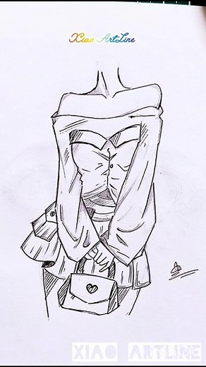 Cute Anime Girl in Skirt | Fashion Outfit Sketch #outfit #skirtstyling #drawing #tutorial #animeart