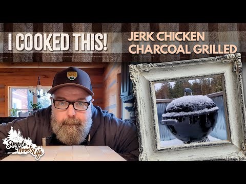 Snowy Winter Jerk Chicken on Charcoal in the Woods - Who's The Jerk?