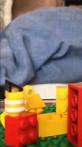 Crazed Lego man throws grenade and destroys bricks #legostopmotion