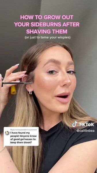 #stitch with @caitlinbea how to grow out your sideburns if you made the mistake of shaving them for years like i did 😂 this is so helpful for holding back the hair during the awkward growth stage before the hair is long enough to stay behind your ear without product! hope this helps 🫶🏼