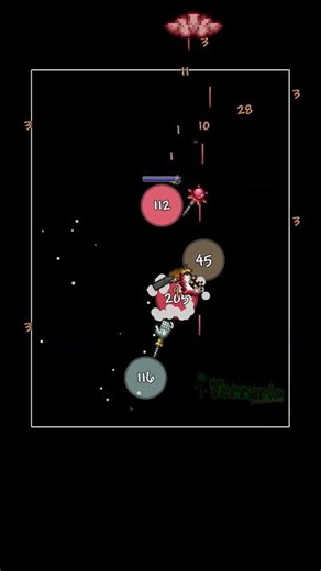 Slap Hand VS Minishark VS Shield of Ctulhu VS Crimson Rod #satisfying #simulation #terraria