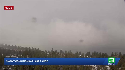 Get a live view of Lake Tahoe as a light snow flurry passes through. | KCRA 3