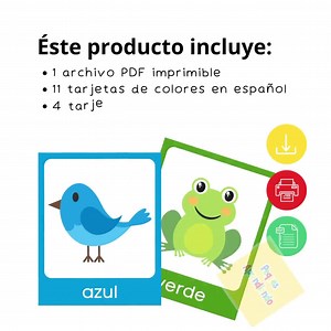 Spanish Color Flashcards for Kids – Printable Preschool and Kindergarten Educational Worksheets – Homeschooling – Learning Through Play (PDF Download) - Etsy UK