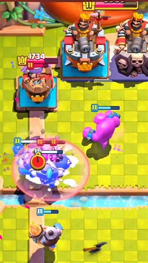 Double Mega Knight Smash with Elixir Golem 💥👑 | Clash Royale Short