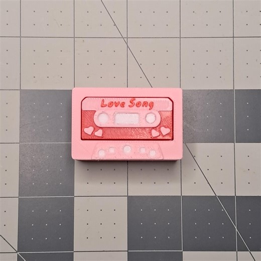 3D Printed Love Song Cassette Clicker Keychain - Etsy