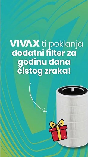 Poklon filter uz kupnju VIVAX Aeris pročišćivača zraka