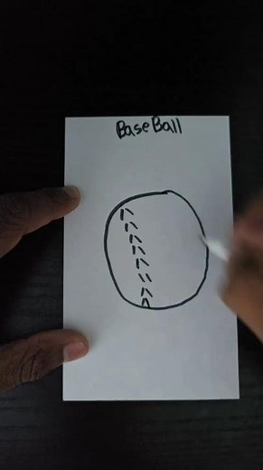 how to draw a baseball