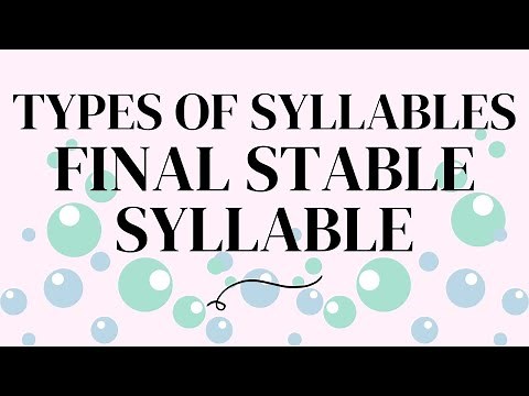 Learn Final Stable Syllable || Consonant l-e Syllable || Phonics