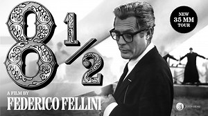 “A lustful, sweaty, gluttonous poem to cinema” – Guillermo del Toro Federico Fellini's masterpiece 8 1/2 comes to the Music Box, in brand-new 35MM Print, struck from the original camera negative! July 4th-10th - Presented as part of FIVE BY FELLINI Showtimes & Advance Tickets: https://musicboxtheatre.com/films-and-events/8-1-2 | Music Box Theatre