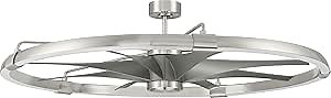 Craftmade AXL57BNK8 Axel 52" Ceiling Fan with LED Lights & Remote, Brushed Polished Nickel
