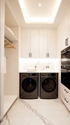 Modern Laundry Room Design Walkthrough | A Calm & Clean Home Space #LaundryRoomDesign #shorts