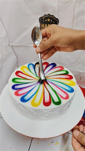 wandar full multi colour amazing 😍 cake design #trending #ytshorts #viral #youtubeshorts