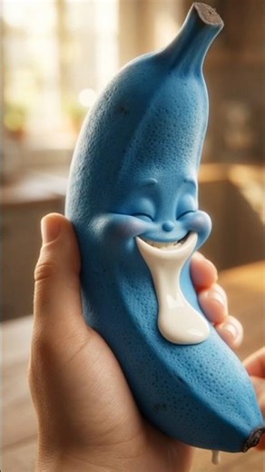 Feeding the RARE Blue Java Banana! 🍌💙 #Shorts