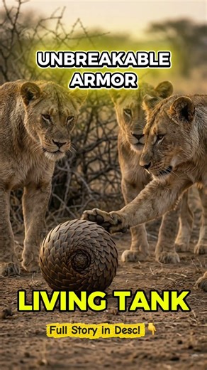 The only ball LIONS can't break! 🦁⚽ #shorts #animals #pangolin