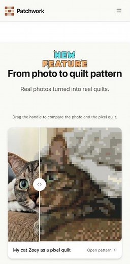 Turn a photo into a pixel quilt