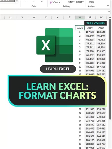 Learn Excel: Format Charts🔥 #excel #tutorial #data #analytics #learnontiktok #mavenanalytics
