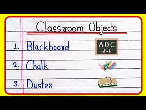 15 Classroom objects name in English | Classroom objects name | Things in the classroom
