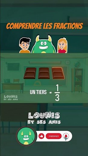 Comprendre les fractions facilement #learning #animation #maths #french #fraction