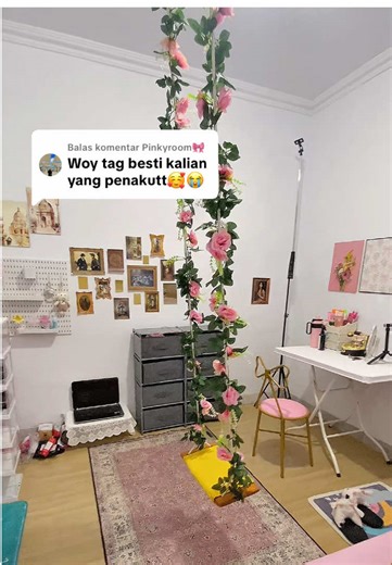 Membalas @Pinkyroom🎀 #kamaraesthetic #pinkroom #kamarpink #foryoupage