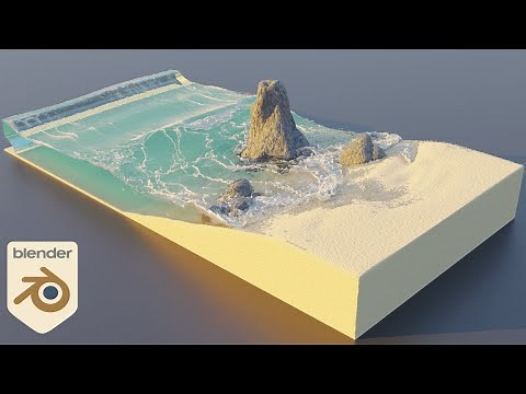 Blender Flip Fluid Addon - Beach Waves