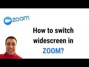 How to switch WIDESCREEN 16:9 & ORIGINAL RATIO in ZOOM?