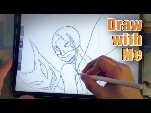Draw with me Digimon Ladydevimon IPad Procreate Sketch