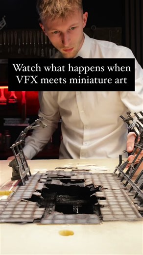 Sven Armbrust is a visionary artist who crafts short films using meticulously built miniature sets. Blending handcrafted dioramas with cinematic storytelling, he turns everyday materials into immersive, movie-like worlds that blur the line between reality and imagination. His standout works include miniature recreations of iconic Hollywood scenes, celebrated for their precision, atmosphere, and visual magic. 🪄 🎬 Artist: @unproductivebrothers #art #miniature #vfx | Art Daily Dose