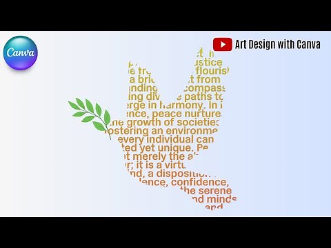 Canva Hacks Wrap Text Into Shape of Dove | Typography Design
