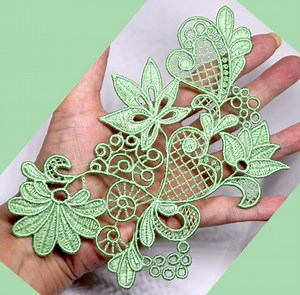 FSL Floral Lace Embroidery Design Machine Embroidery of a Lace Border Free Standing Lace Neckline Embroidery - Etsy