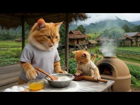 🐱 Anak-Anak Kucing Imut Masak Pizza di Desa Indonesia! Menggemaskan yang Viral Banget 🐱🍕