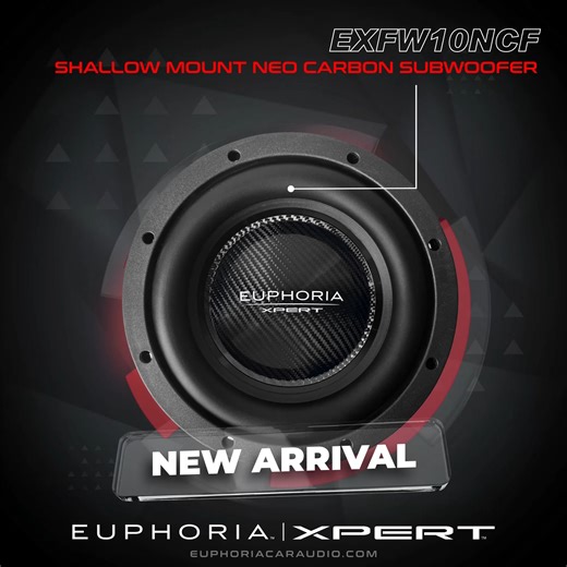 🔊 Exciting News Alert! 🔊 Meet the NEW EXFW10NCF and EXFW12NCF Shallow Mount NEO Carbon Fiber Subwoofers by Euphoria XPERT. 🚀 Don't miss out—come witness the future of sound today! 🔥 #Euphoriacaraudio #dbdriveeuphoria #subwoofers #audiosystem #customaudio | DB Drive
