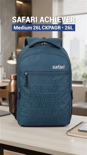 Safari 26L Laptop Backpack 🎒| Achiever Medium Backpack | 17″ Laptop Support | Lightweight & Durable