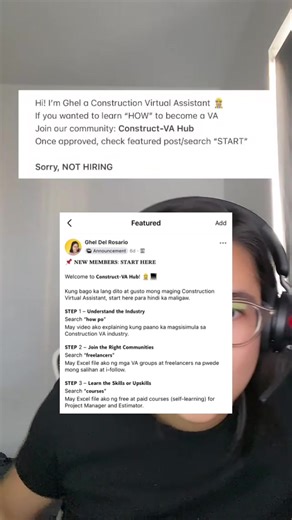 Step by step guide on “how to become a construction virtual assistant” #cva #wfh #onlinejob #estimate #projectmanagement