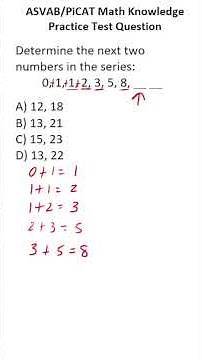 ASVAB/PiCAT Math Knowledge Practice Test Question: Series and Sequences #acetheasvab #grammarhero