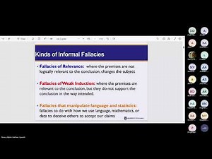 Unit 10 informal fallacies, thursday group