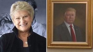 Real reason behind bizarre Trump portrait revealed by Brit artist