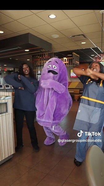Walk into the Glaser Group and get the Right Vibes! #walklikeronald #grimmace #behindthescenes #theglasergroup #trending