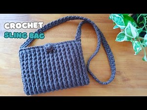 How to Crochet Crossbody Bag | Crochet Sling Bag Beginners Friendly| Vivi Berry Crochet