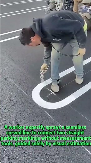 Parking Lot Hacks: Freehand Line Painting & Curved Marking Mastery