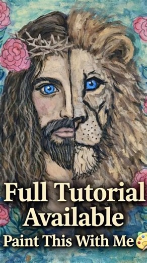 Jesus and the Lion of Judah painting tutorial