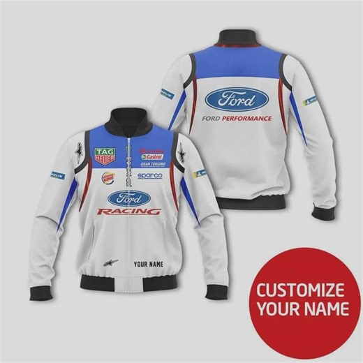 Custom Racing Ford Motorsport Bomber Jacket, Vintage Race Team Style, Unisex - Etsy