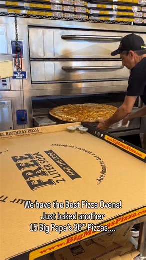 We have the Best Pizza Ovens! Just baked another 15 Big Papa’s 36” Pizzas…. | Big Mama's & Papa's Pizzeria