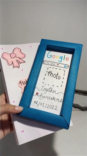DIY google frame art💕||#diy #diycrafts #shortslDIY Easy Photo Frame idea ✨ #giftideas