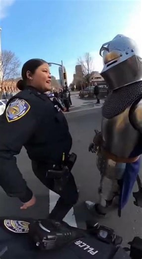 Time-Traveling Knight Stopped by Police
