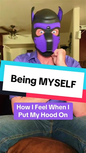 I feel most like myself with my hood on. Simple pup with simple pleasures. #pupjester #pupplaycommunity #humanpup