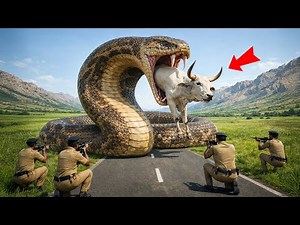Heroic Rescue Team Saves Poor Cow from Giant snake terrifyingly attacks 🐮💔